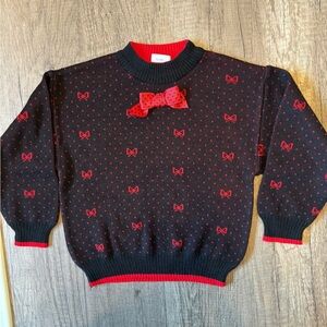 Vintage 80s 90s Girls Popsicle Sweater Shirt Bows Cottagecore Girly Cute Sz 5